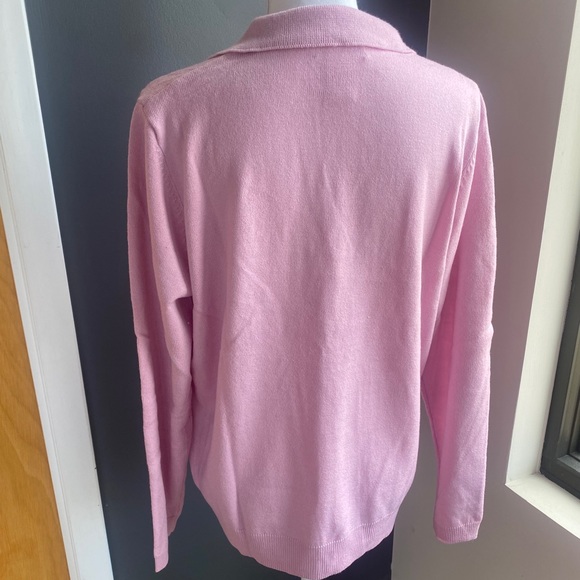 VTG Pink Collar Floral Embroidered Sweater - Picture 8 of 10